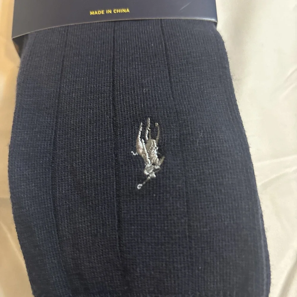 Polo Ralph Lauren Men's Size 10-13 Navy Set of 3‎ Supersoft Rib Socks NWT